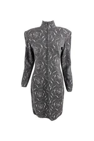 Emanuel Ungaro Vintage Embroidered Wool Dress, 1980s