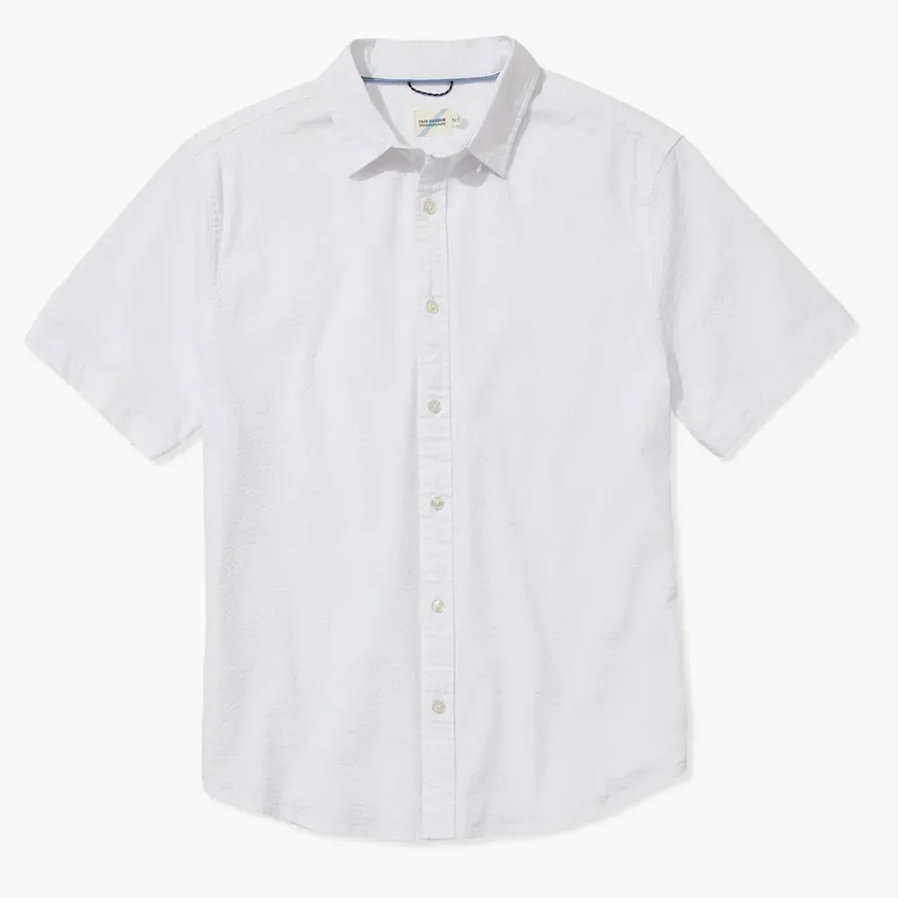 Fair Harbor Men's The Seersucker Short Sleeve Shirt