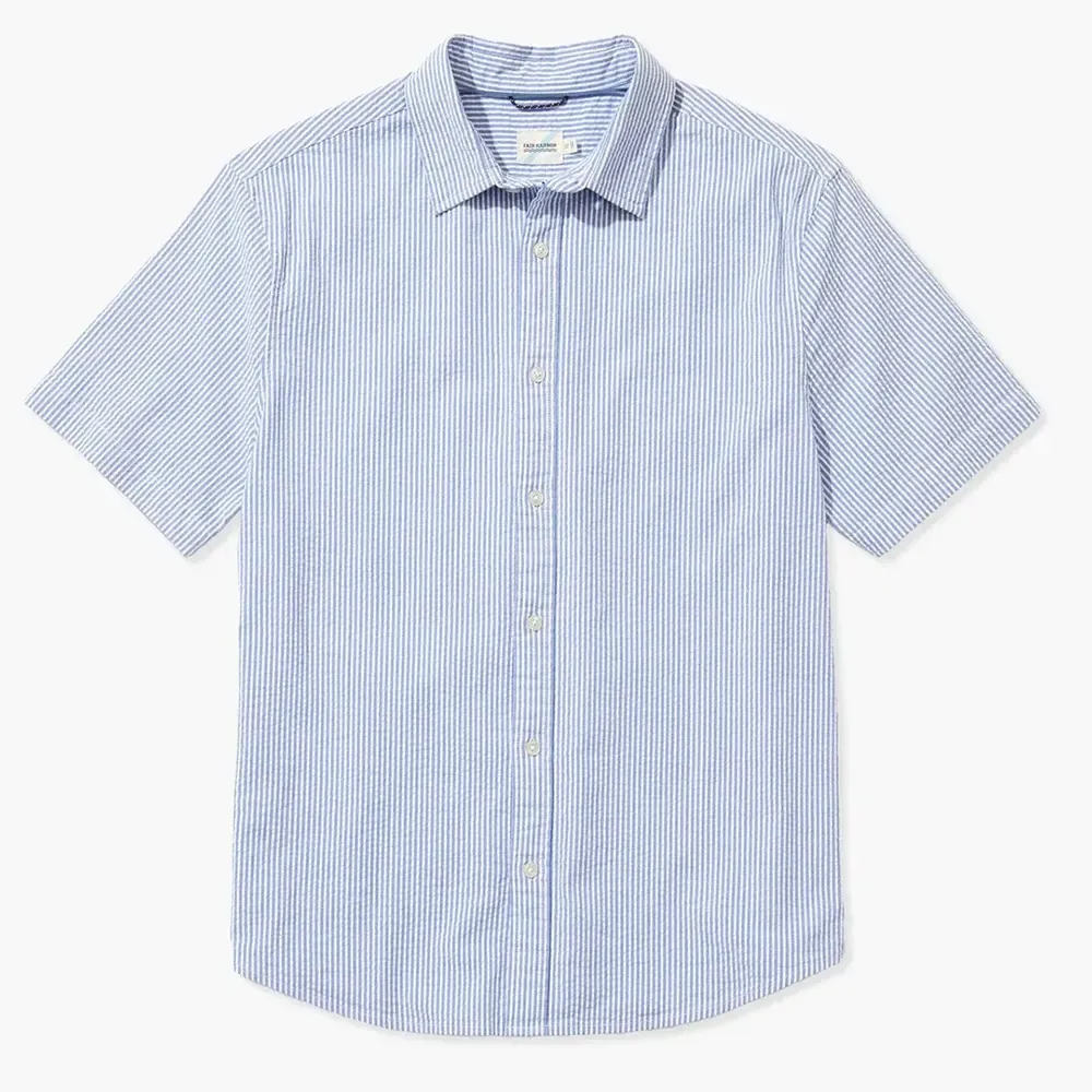 Fair Harbor Men's The Seersucker Short Sleeve Shirt