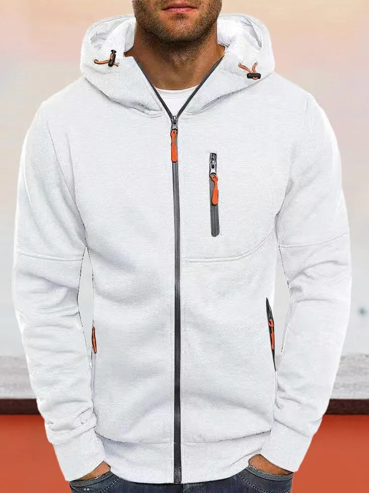 Fashion Fitness Sports Cardigan Zipper Hoodie