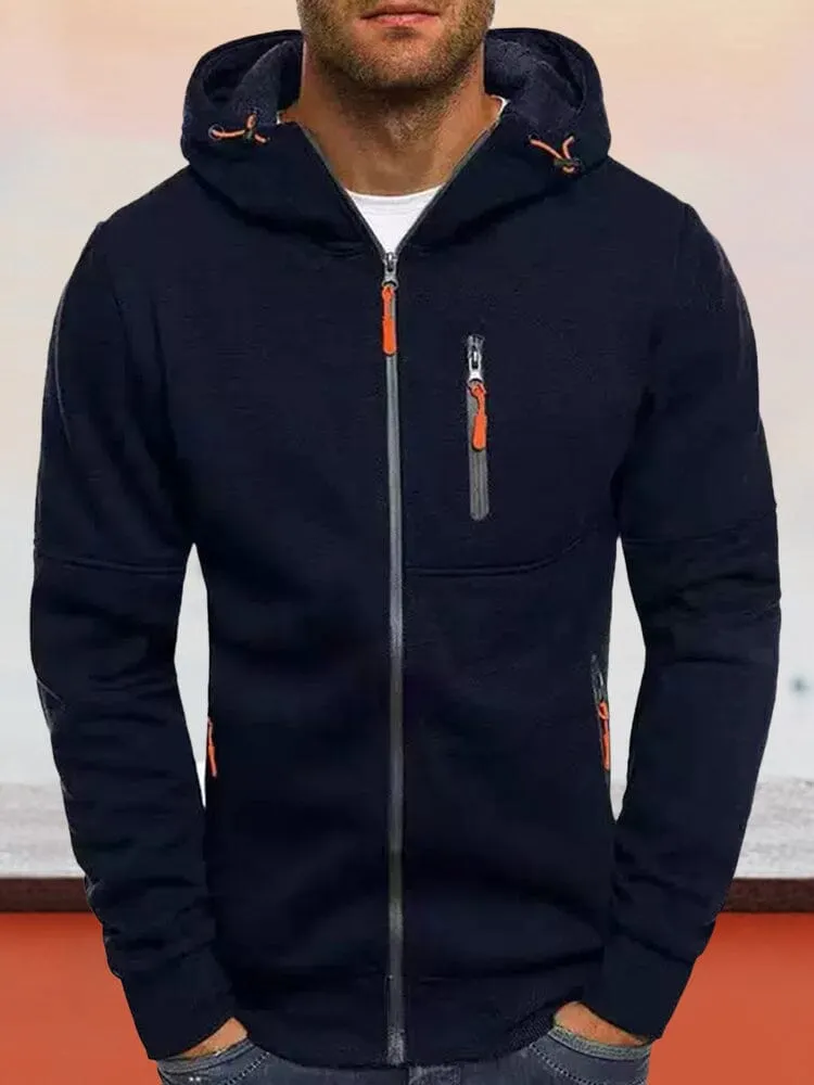 Fashion Fitness Sports Cardigan Zipper Hoodie