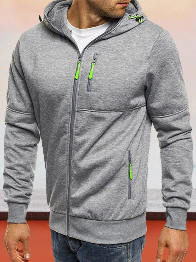 Fashion Fitness Sports Cardigan Zipper Hoodie