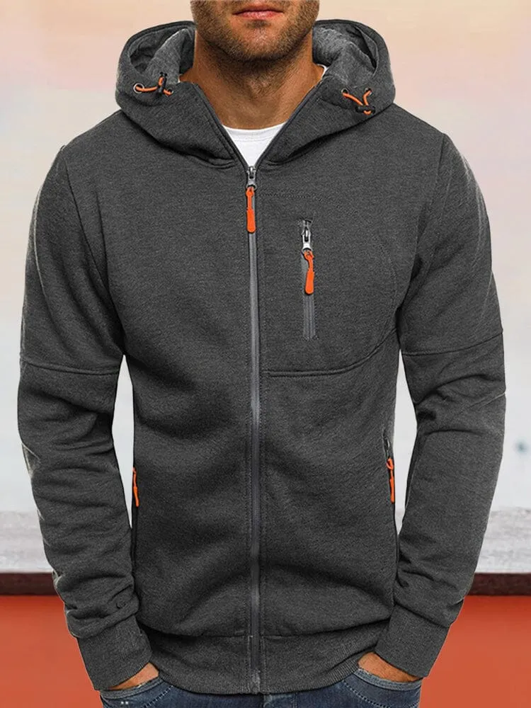 Fashion Fitness Sports Cardigan Zipper Hoodie