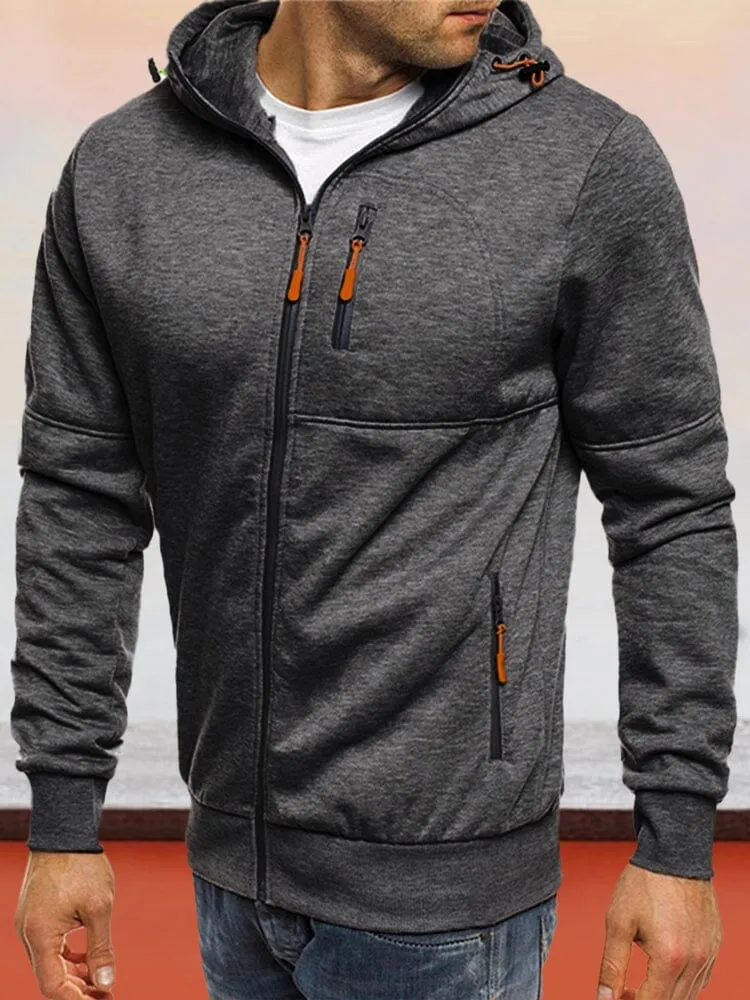 Fashion Fitness Sports Cardigan Zipper Hoodie