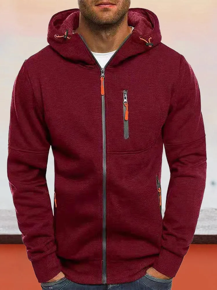 Fashion Fitness Sports Cardigan Zipper Hoodie