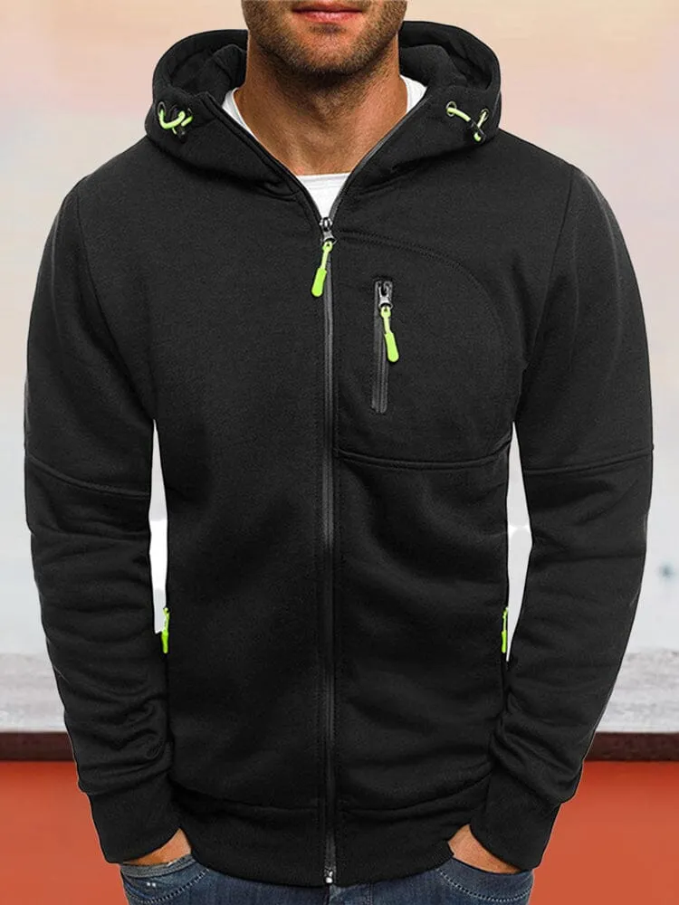 Fashion Fitness Sports Cardigan Zipper Hoodie