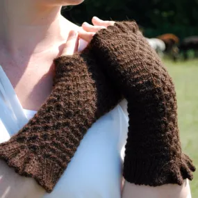 Filetage Fingerless Gloves Pattern (PDF) - Knitting Pattern by Phibersmith Designs