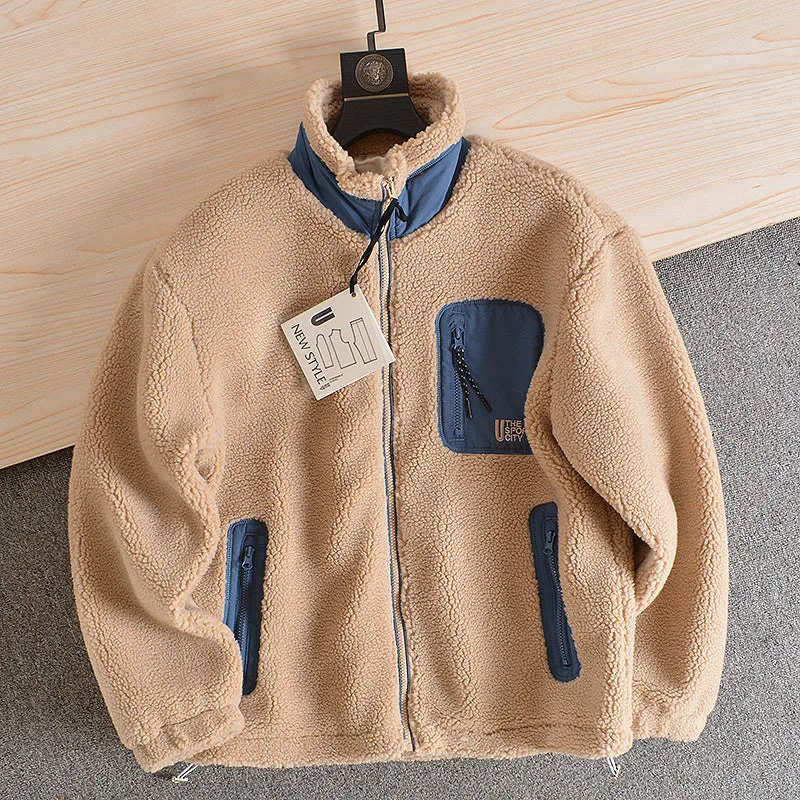 Fleece Autumn Winter Stand Collar Fleece Jacket