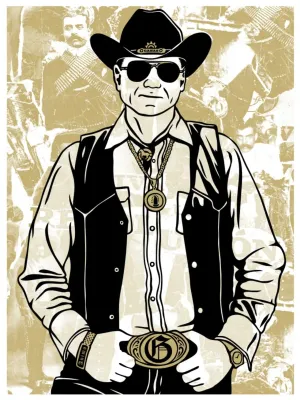 Ganas Vaquero AP Silkscreen Print by Ernesto Yerena Montejano- Hecho Con Ganas