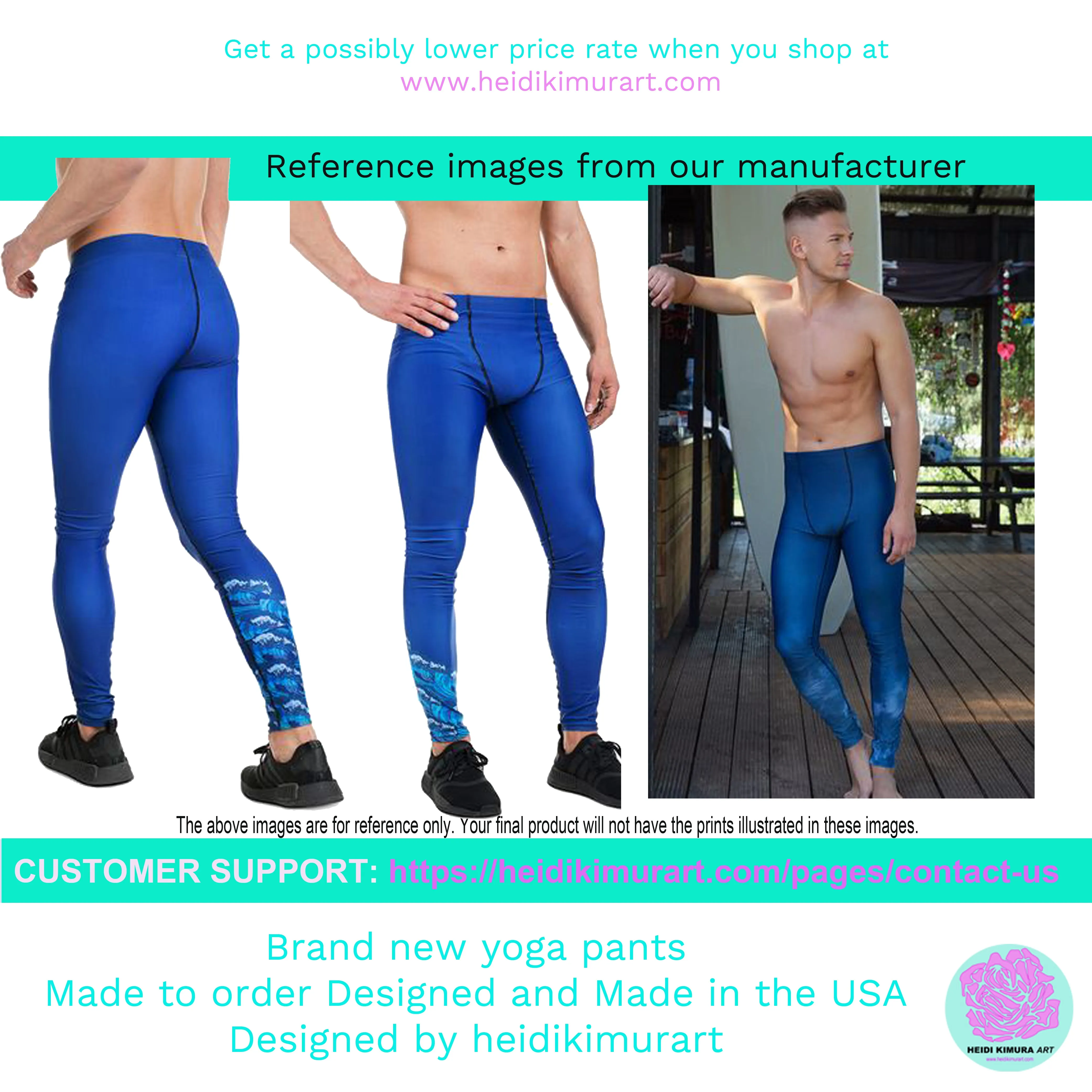 Geometric Men's Leggings, Fashion Running Compression Tights For Stylish Men-Made in USA/EU/MX