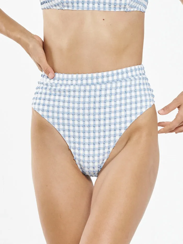 Gigi High Cut Bikini Bottom - Blue