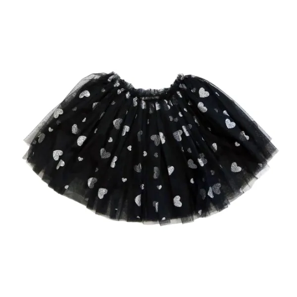 Glitter Heart Tutu Skirt