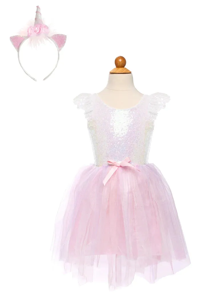 Great Pretenders Iridescent Pink Dreamy Unicorn Tutu Dress Size 5/6