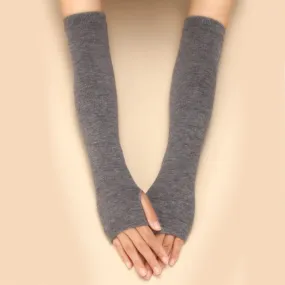 Grey Fingerless Arm Sleeves