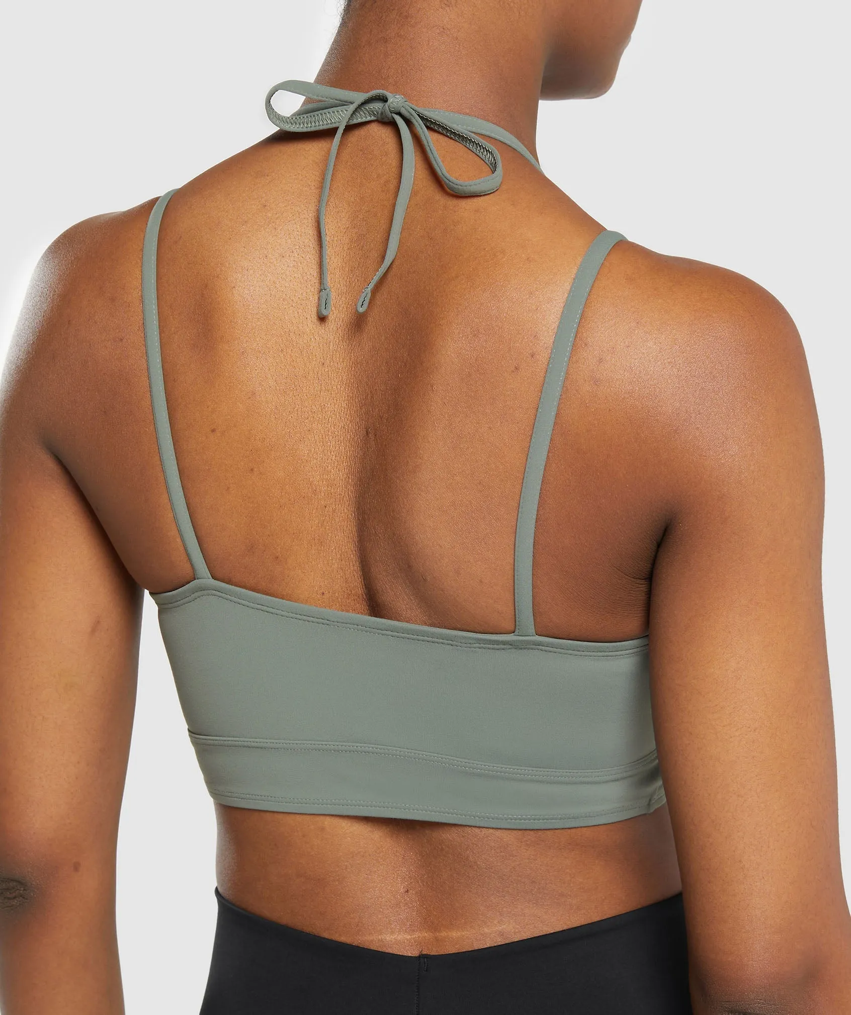 Gymshark Halterneck Crop Cami Tank - Unit Green