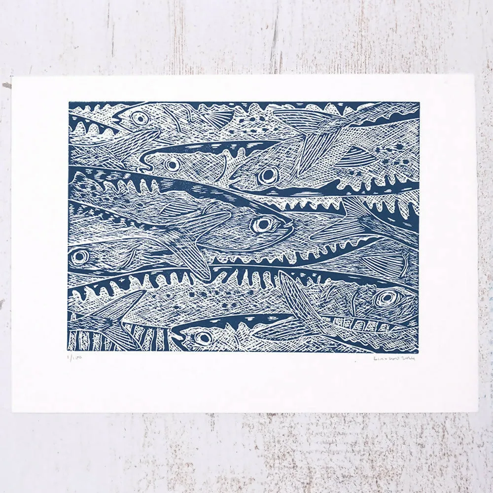 Head or Tails Limited Edition Lino Print