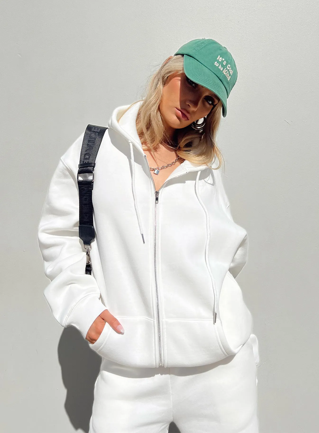 Hoda Zip Up Jacket White