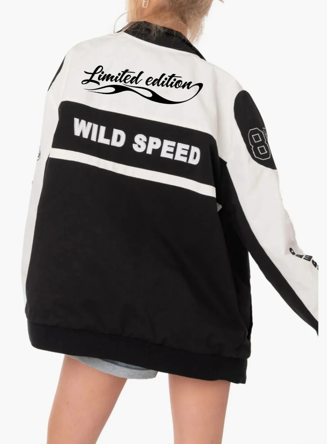 Iconic Biker Racer Printed Jacket For Women Y2K - limited edition