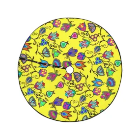 Indigenous Paisley - Yellow Christmas Tree Skirt 47" x 47"