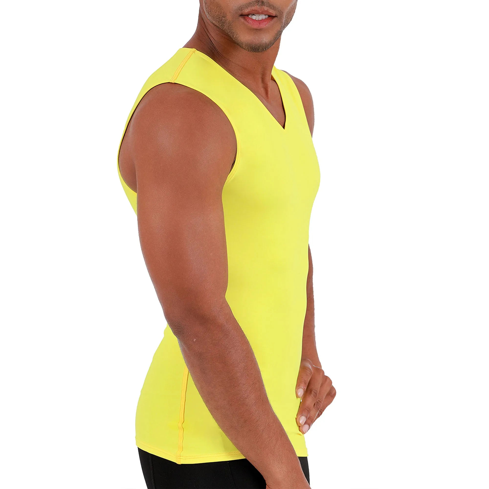 Insta Slim Medium Compression Sleeveless V-Neck Tank 2VAT0N1