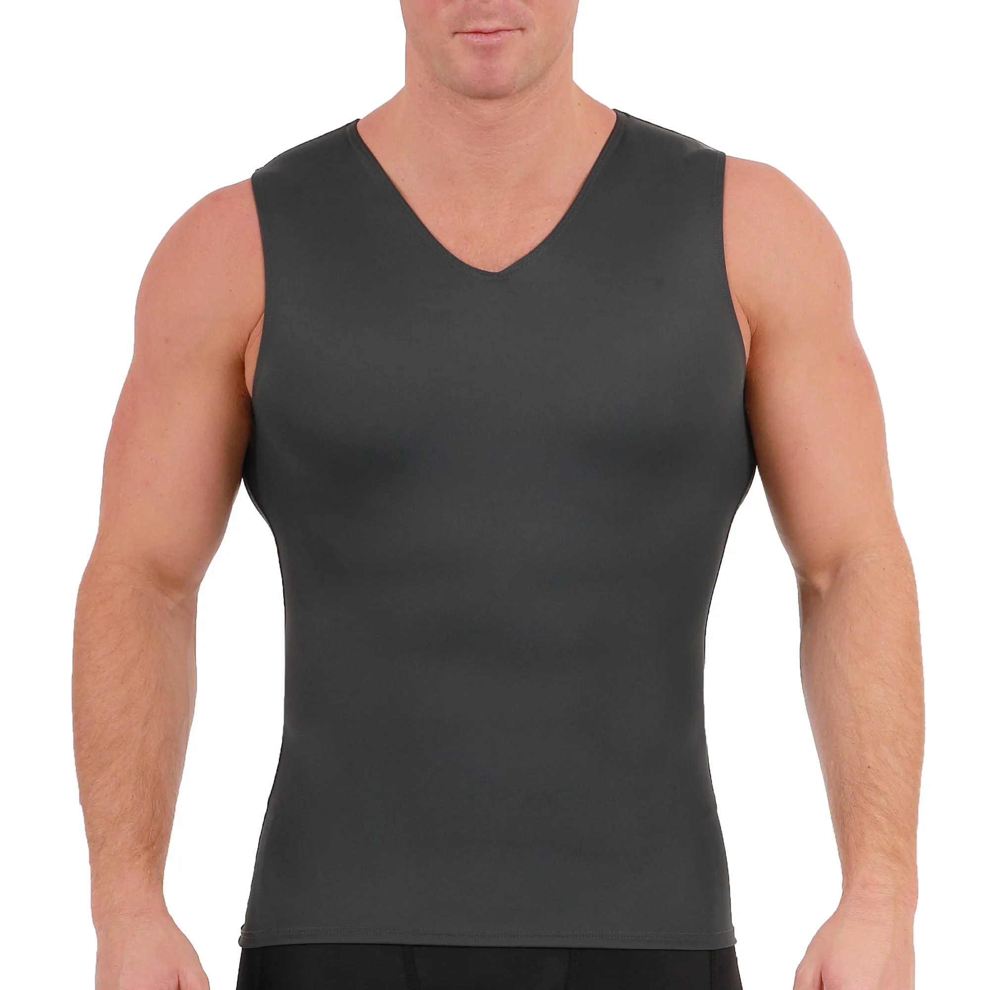 Insta Slim Medium Compression Sleeveless V-Neck Tank 2VAT0N1