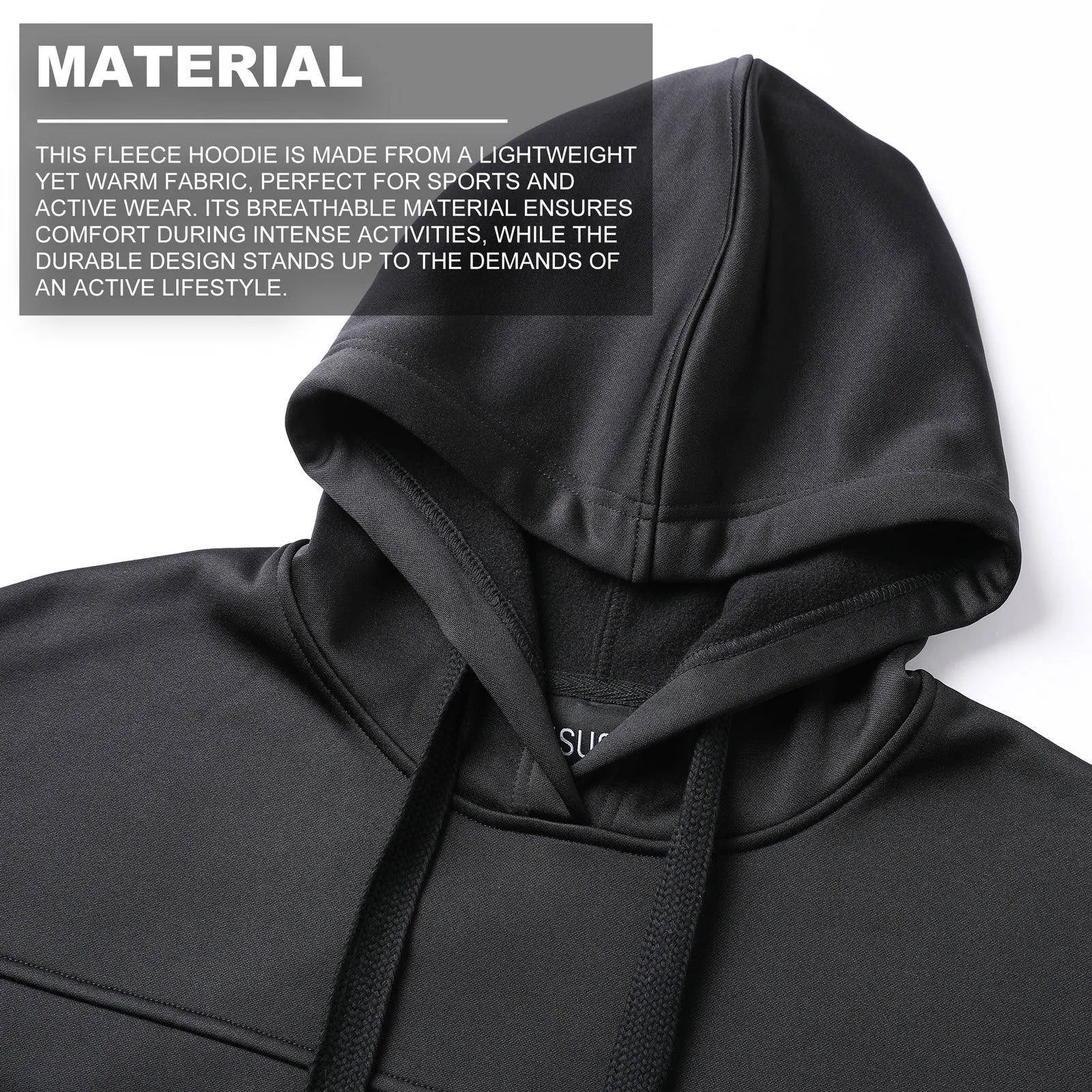 ISUSI Fly Hoodie Jumper, Solid Black