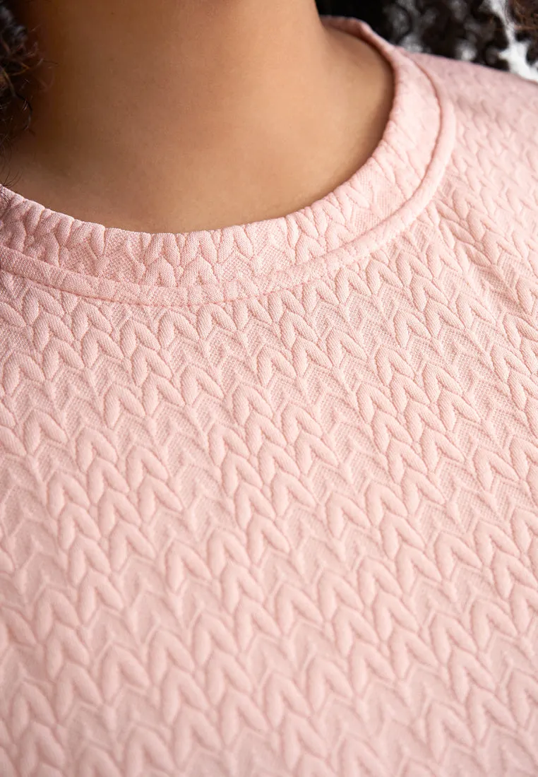 Josephine Fake Knit Textured Jumper