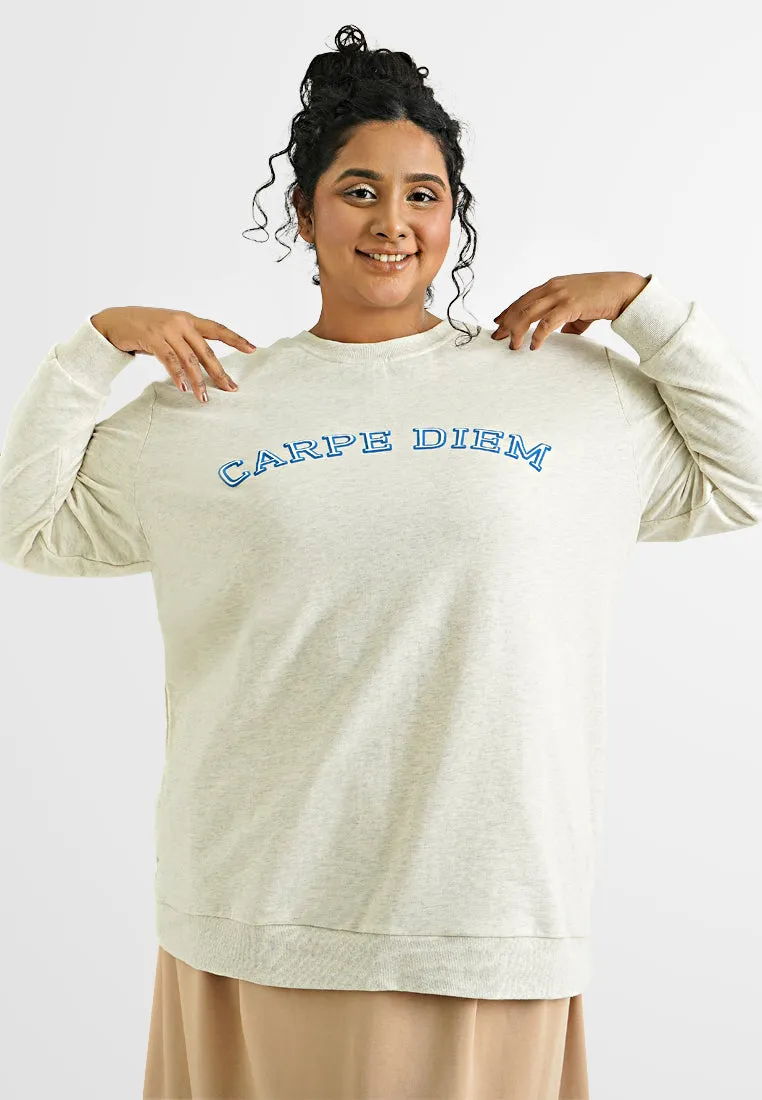 Joylin Carpe Diem Statement Sweatshirt