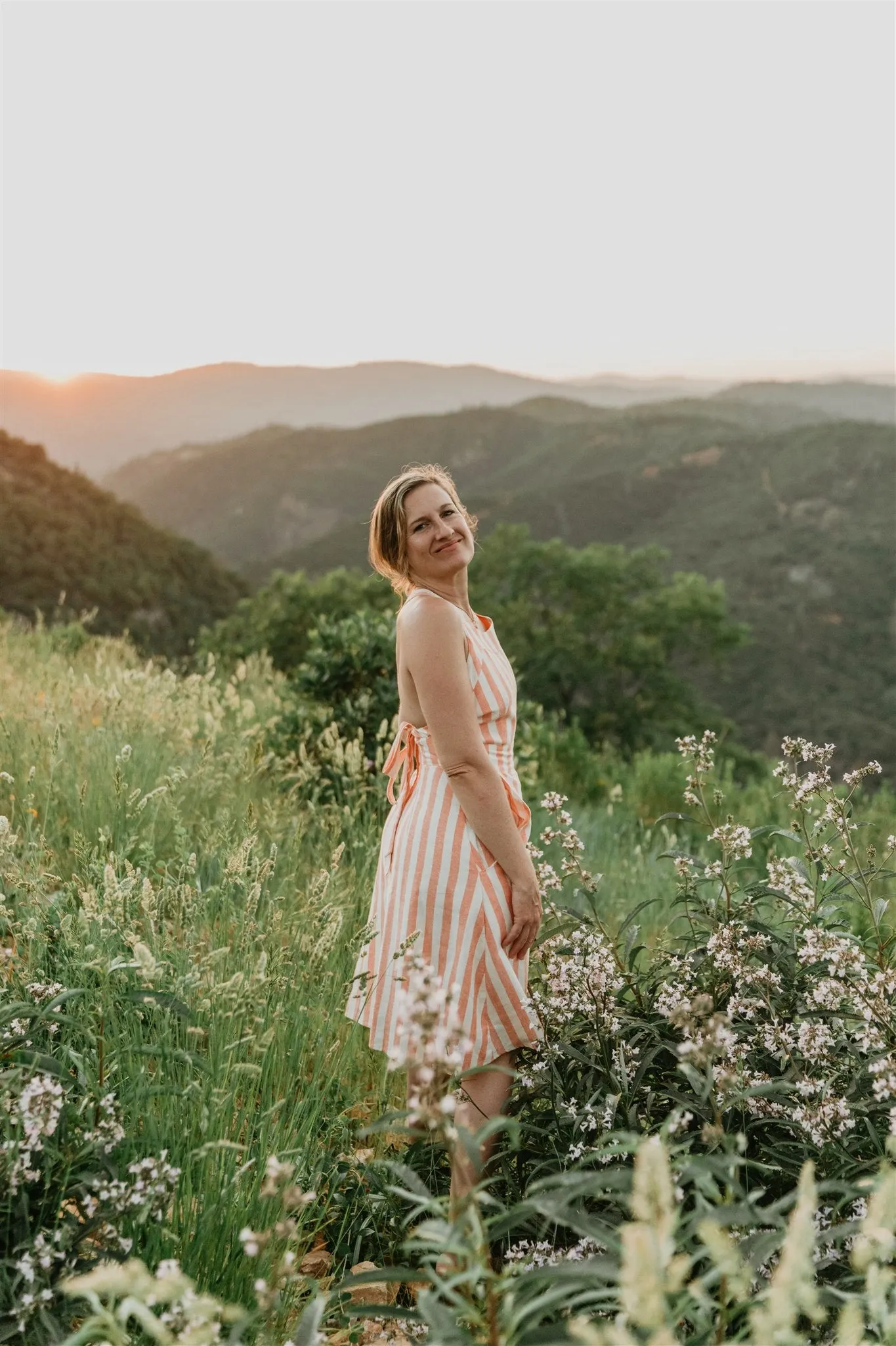 Juniper Dress in Pink Stripe