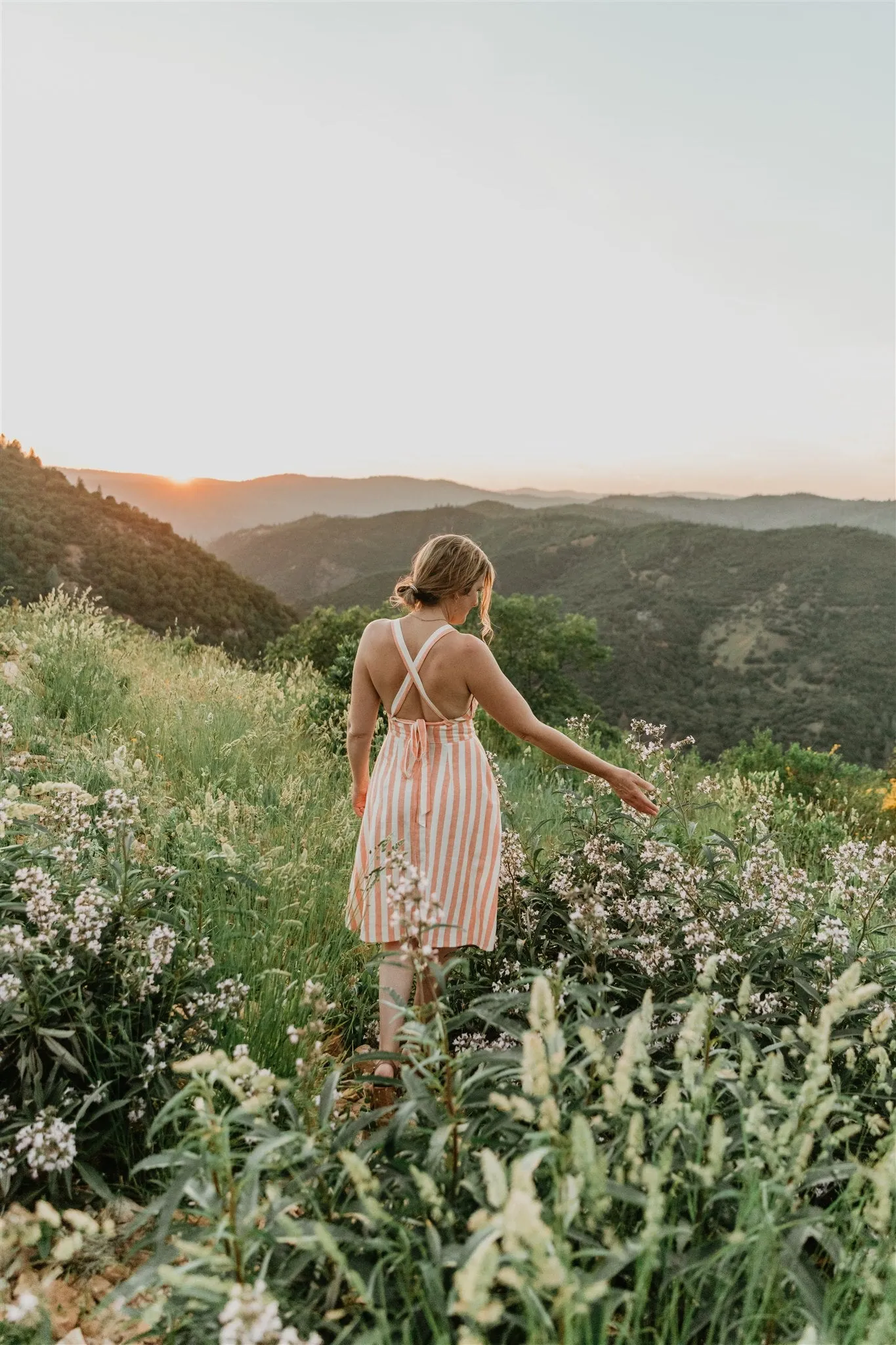 Juniper Dress in Pink Stripe