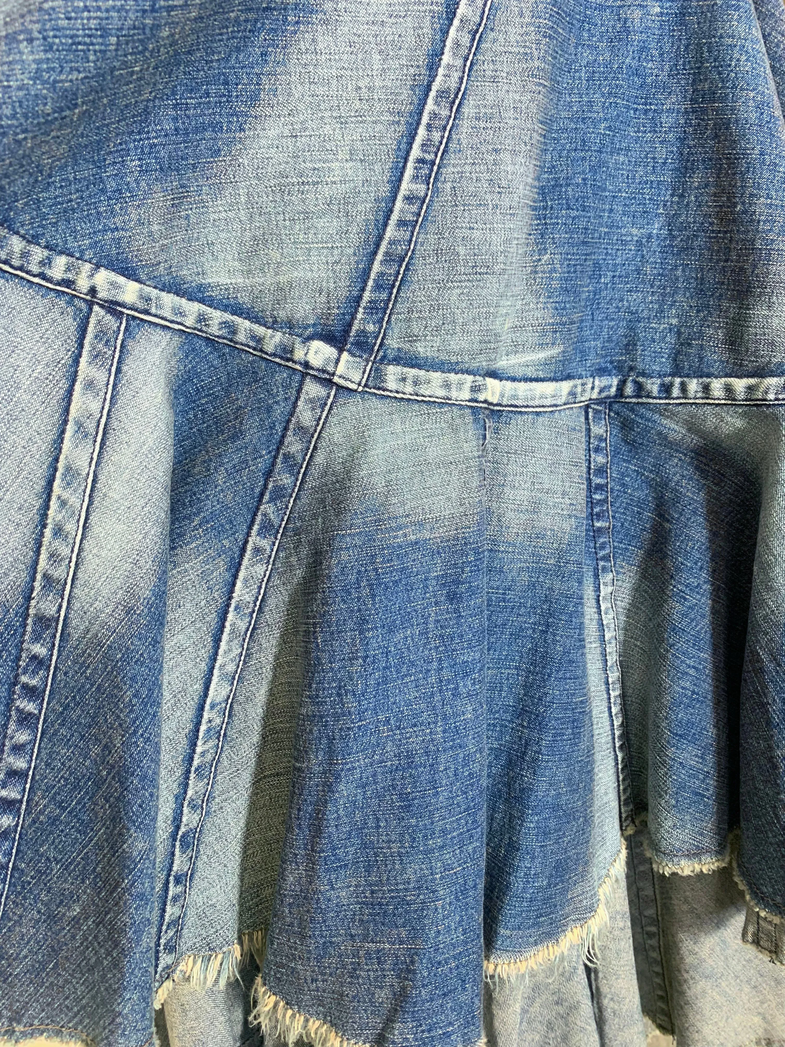 Junya Watanabe COMME des GARÇONS 2001 Tiered Deconstructed Denim Skirt