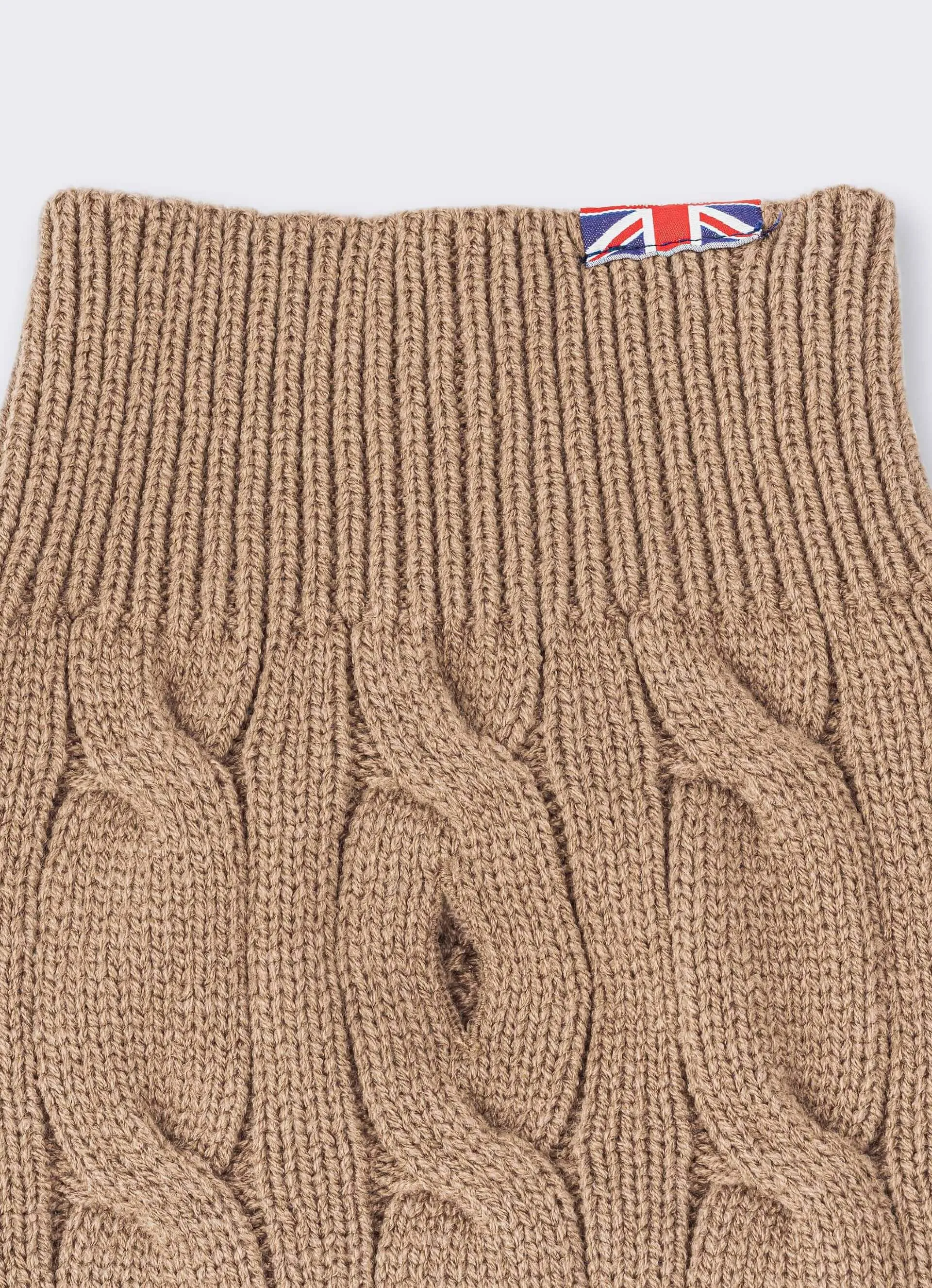 Knitted Dog Jumper - Camel