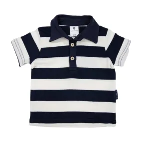 Korango - Bold Stripe Polo - Navy