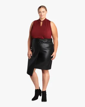 Lily Faux-Leather Skirt | Black