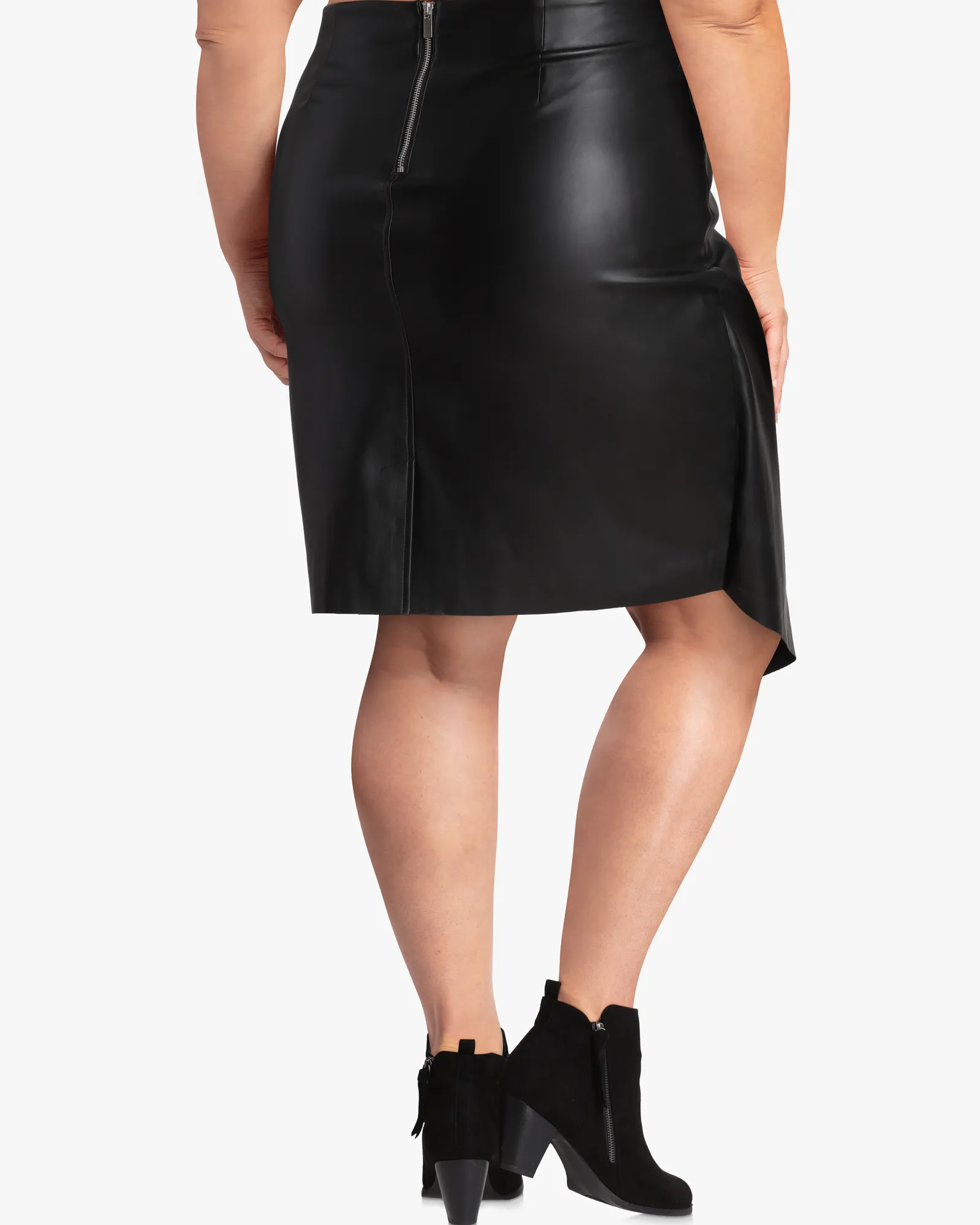 Lily Faux-Leather Skirt | Black