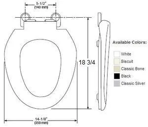 Mansfield Elongated Biscuit Toilet Seat