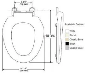 Mansfield Elongated Biscuit Toilet Seat