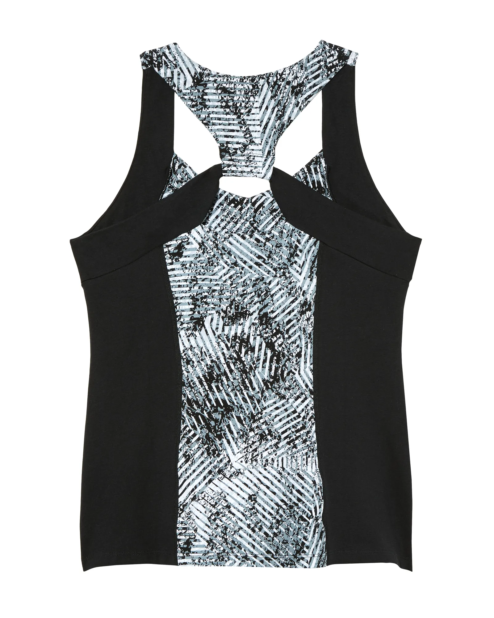 Maple Tank with Racerback Cutout | Black / White