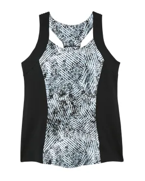 Maple Tank with Racerback Cutout | Black / White