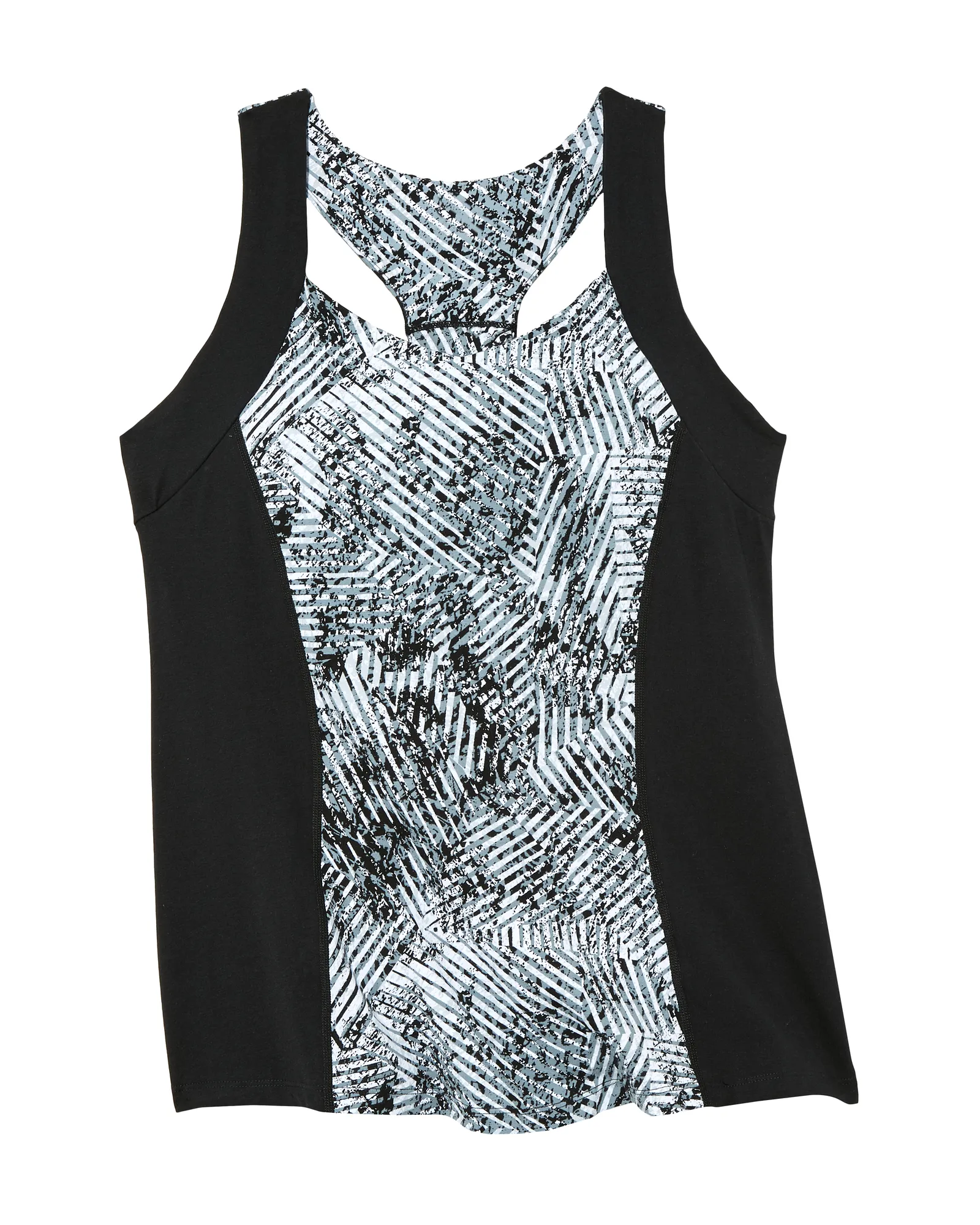 Maple Tank with Racerback Cutout | Black / White