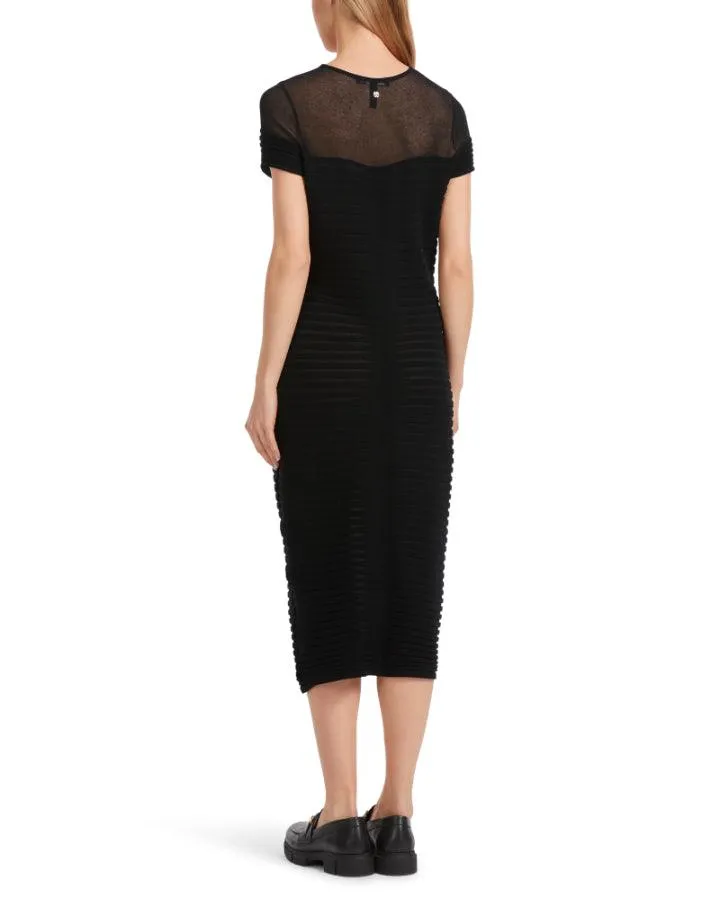 Marc Cain Figure Hugging Sheer Knit Dress