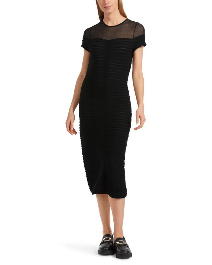 Marc Cain Figure Hugging Sheer Knit Dress