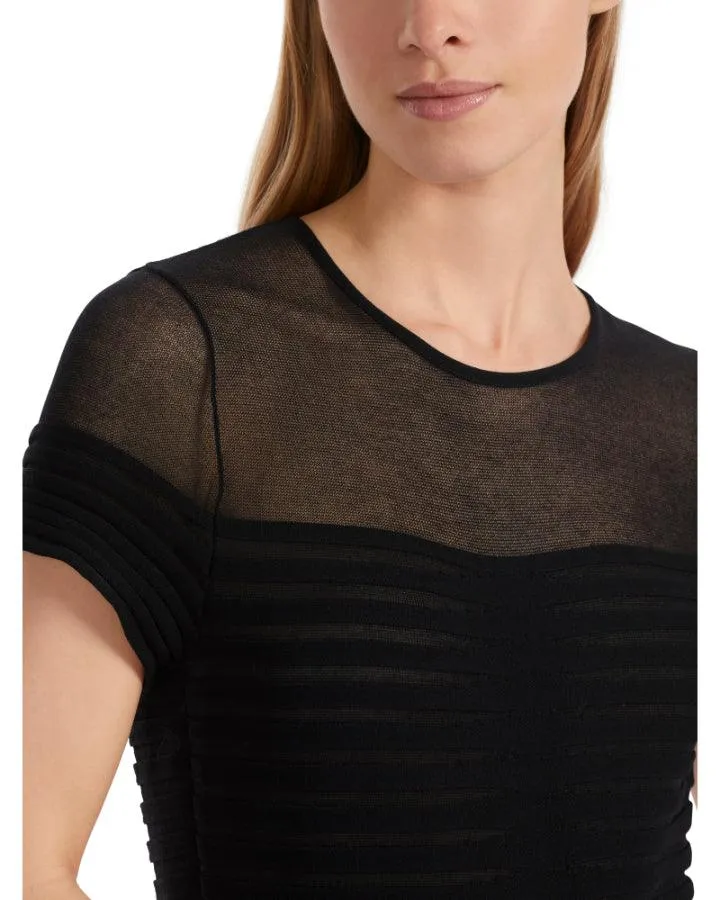 Marc Cain Figure Hugging Sheer Knit Dress