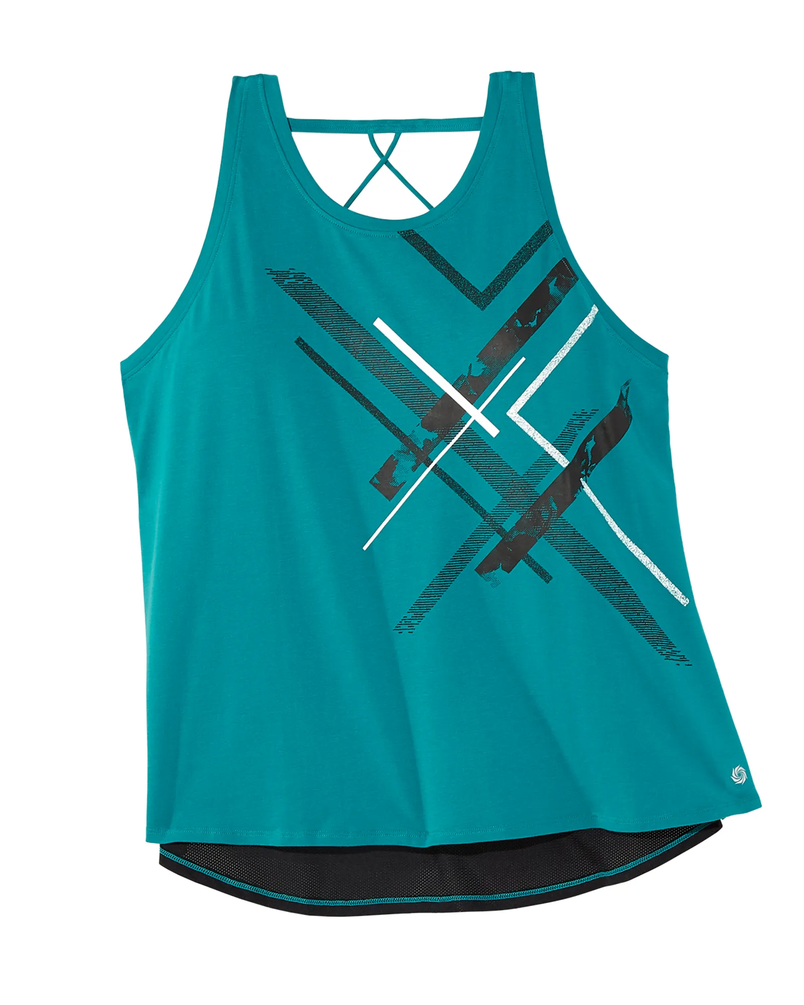 Marigold Tank | Teal / Black