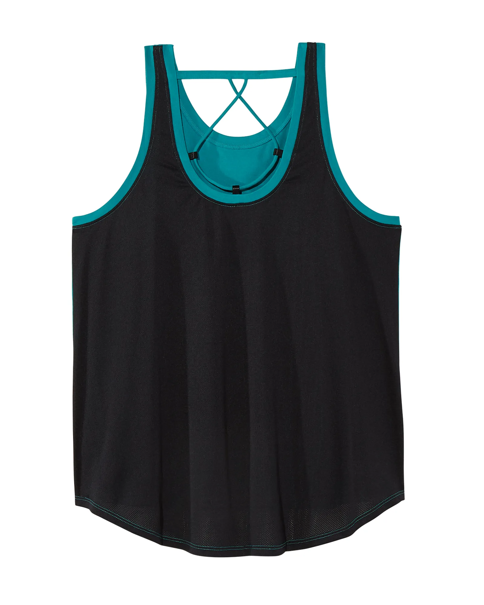 Marigold Tank | Teal / Black