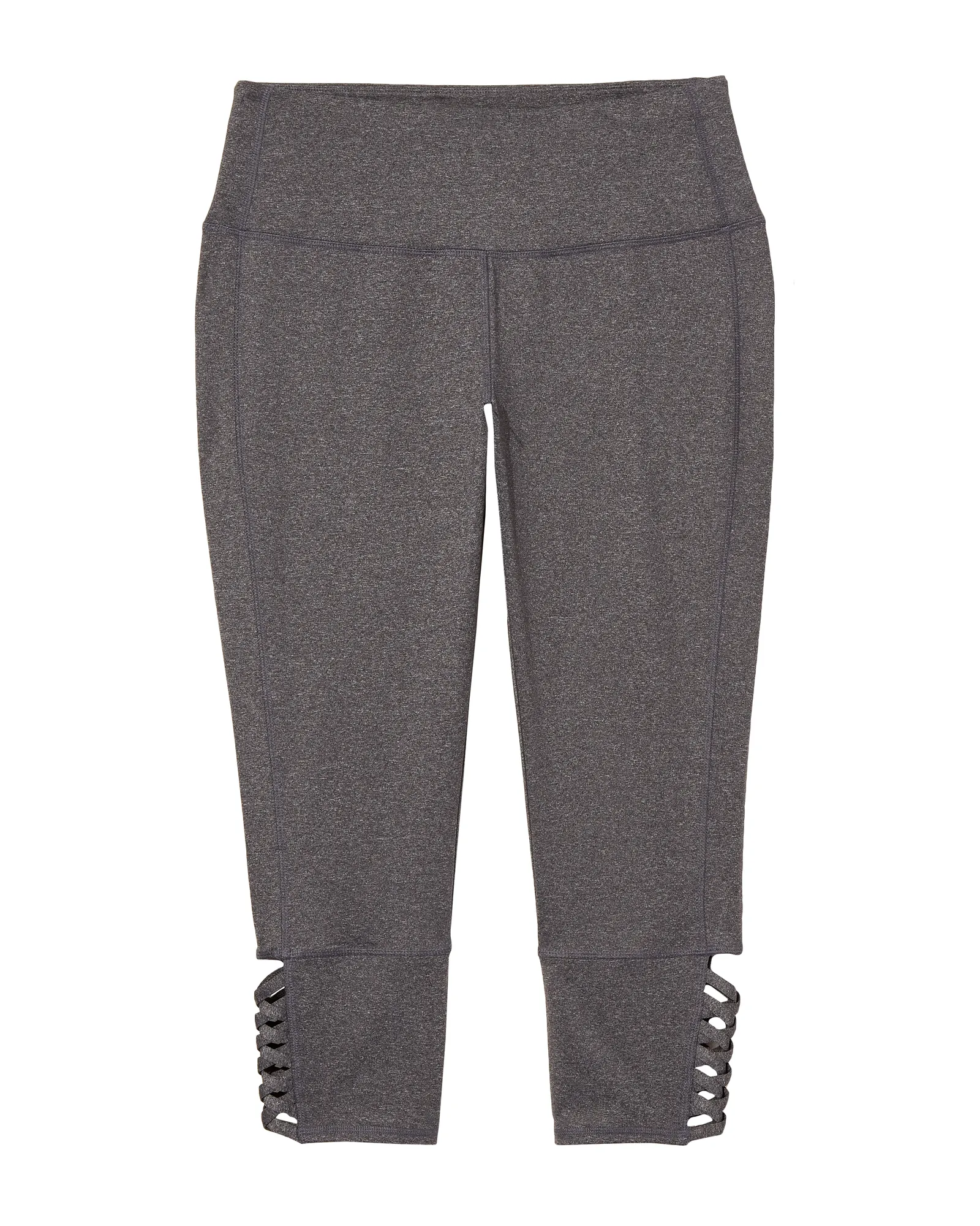 Melrose Capri with Lattice Ankle Detail | Charcoal Grey