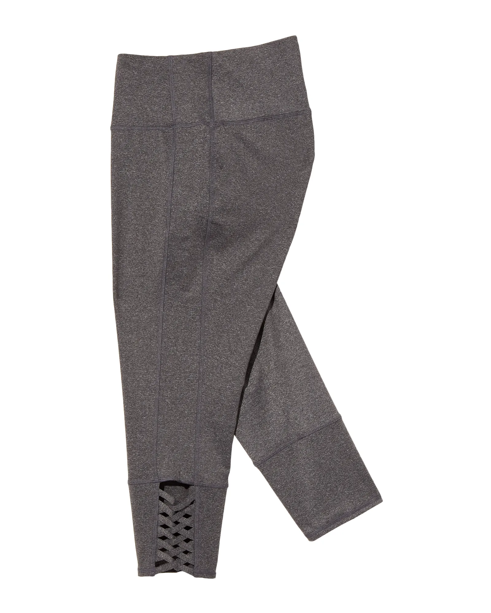 Melrose Capri with Lattice Ankle Detail | Charcoal Grey