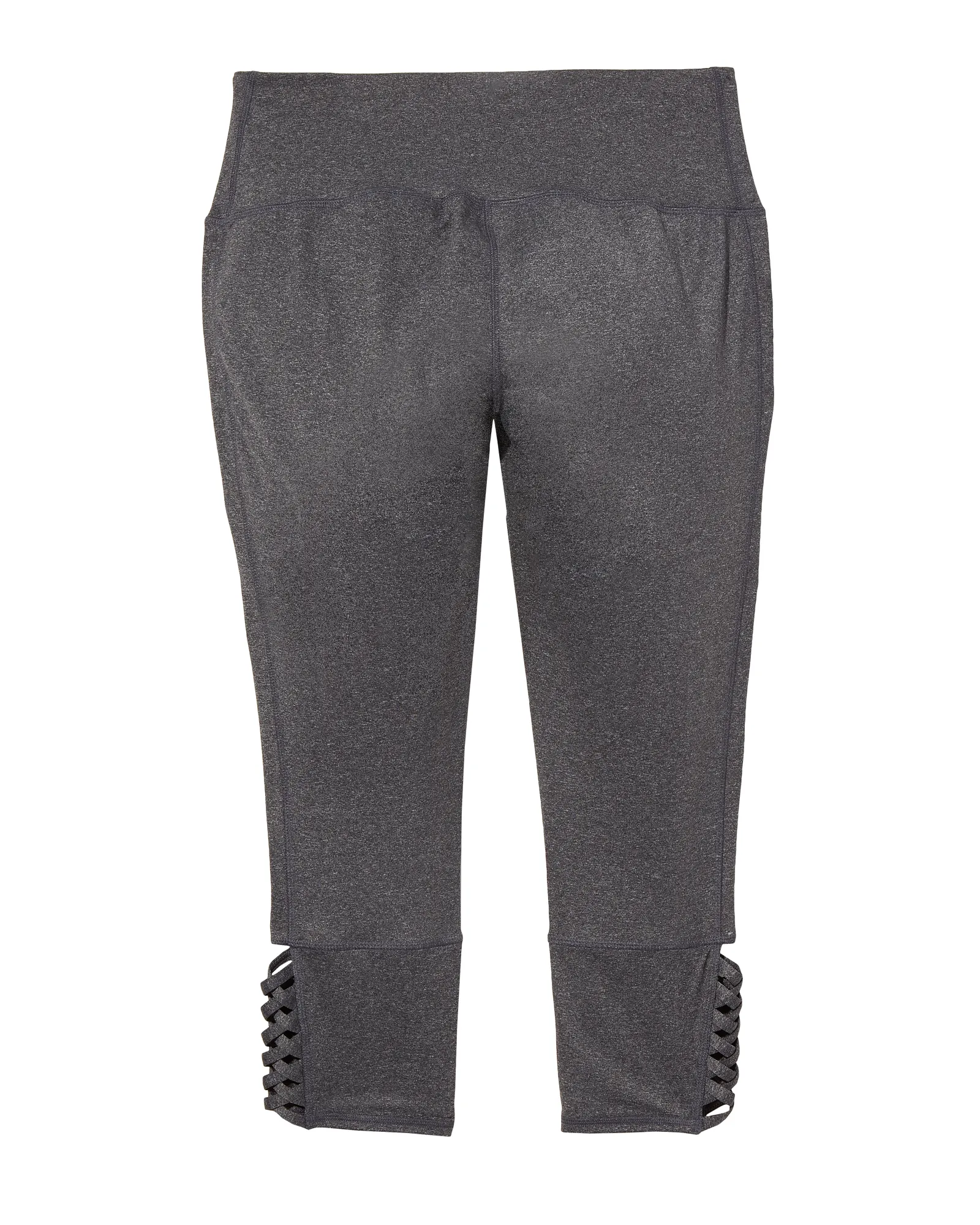 Melrose Capri with Lattice Ankle Detail | Charcoal Grey