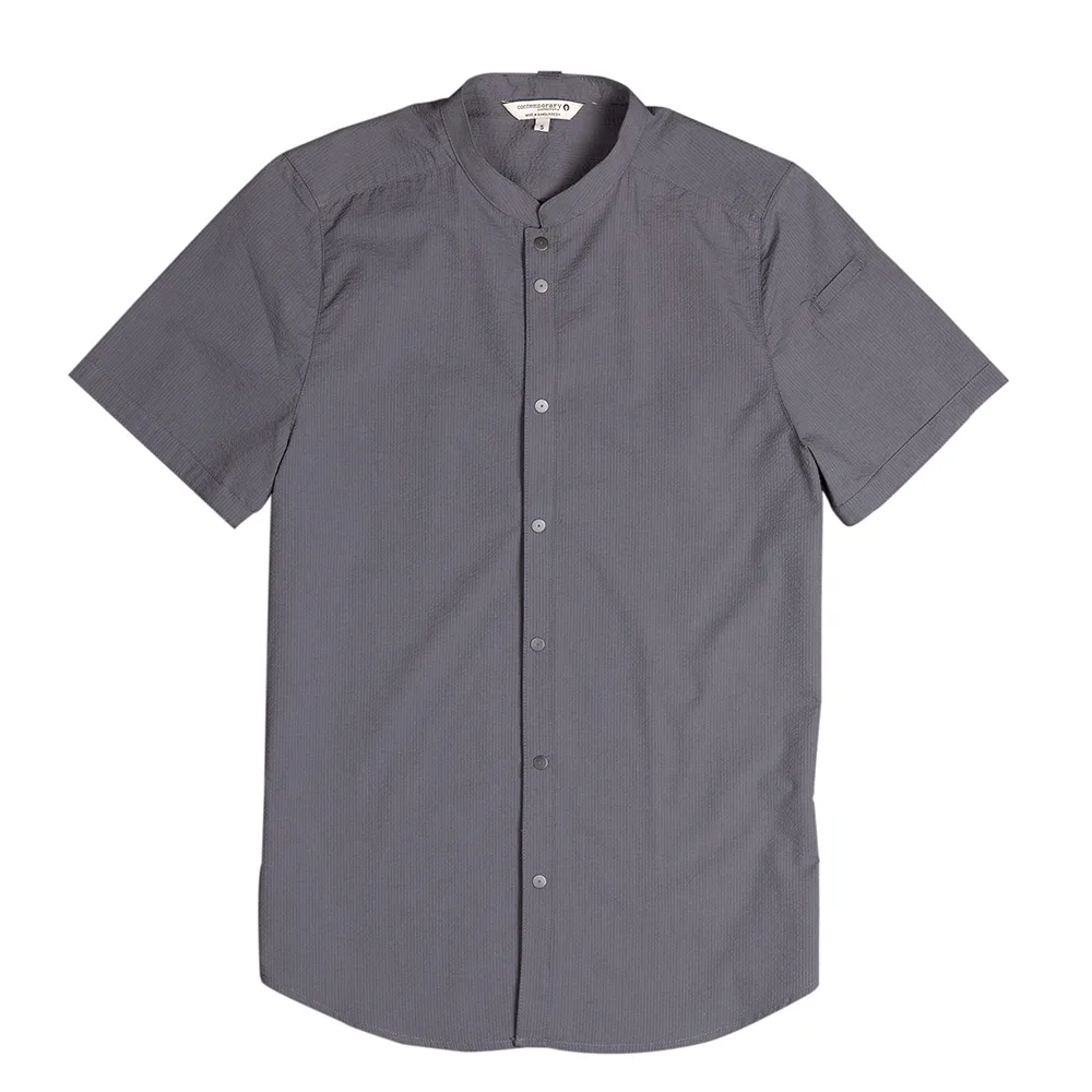 MEN SEERSUCKER SHIRT - Charcoal