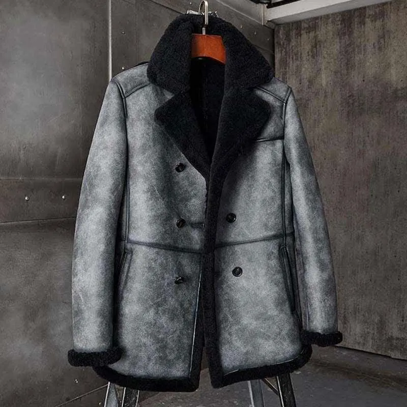 Men's B3 Shearling Hunting Jacket - Long Overcoat